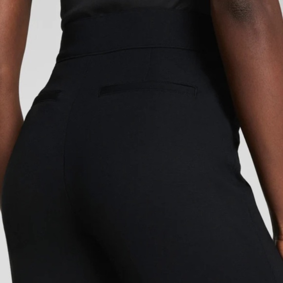 SPANX The Perfect Pant Slim Straight Ponte Knit Pull-On Black LP Large Petite - Picture 3 of 11